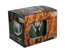 Laden Sie das Bild in den Galerie-Viewer, Weiße Henkeltasse mit Hirschmotiv