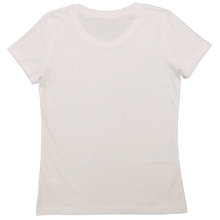 Laden Sie das Bild in den Galerie-Viewer, T-Shirt Erwachsene Damen in weiß mit Bollenhut-Motiv Rückansicht