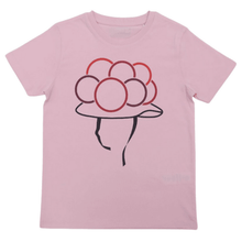 Laden Sie das Bild in den Galerie-Viewer, T-Shirt Kinder Mädchen in rosa mit Bollenhut-Motiv Frontansicht