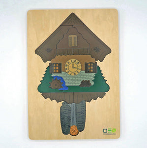 Blick-Durch-Puzzle: Schwarzwälder Kuckucksuhr oberste Puzzleebene