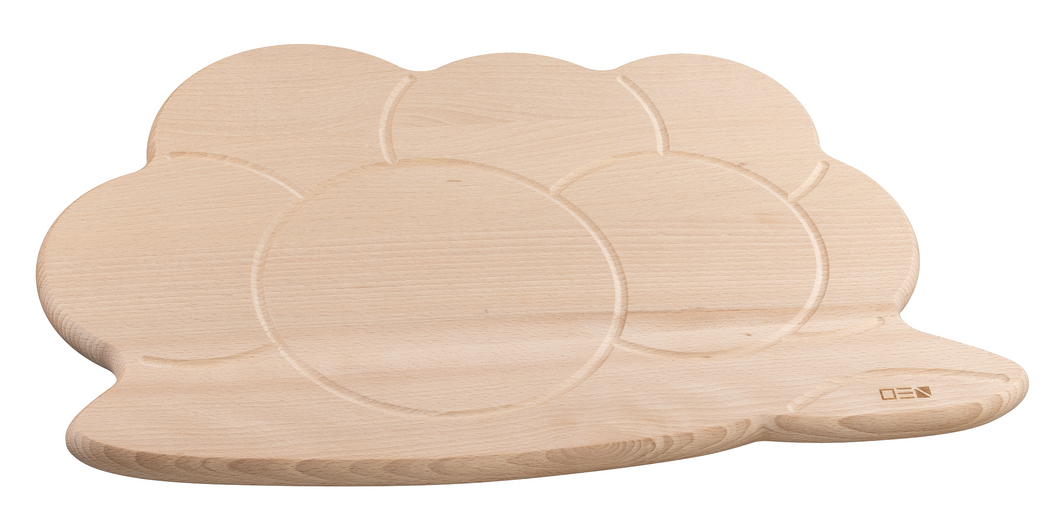Große Vesperplatte | Servierplatte | Holzplatte aus Buchenholz im Bollenhut-Design